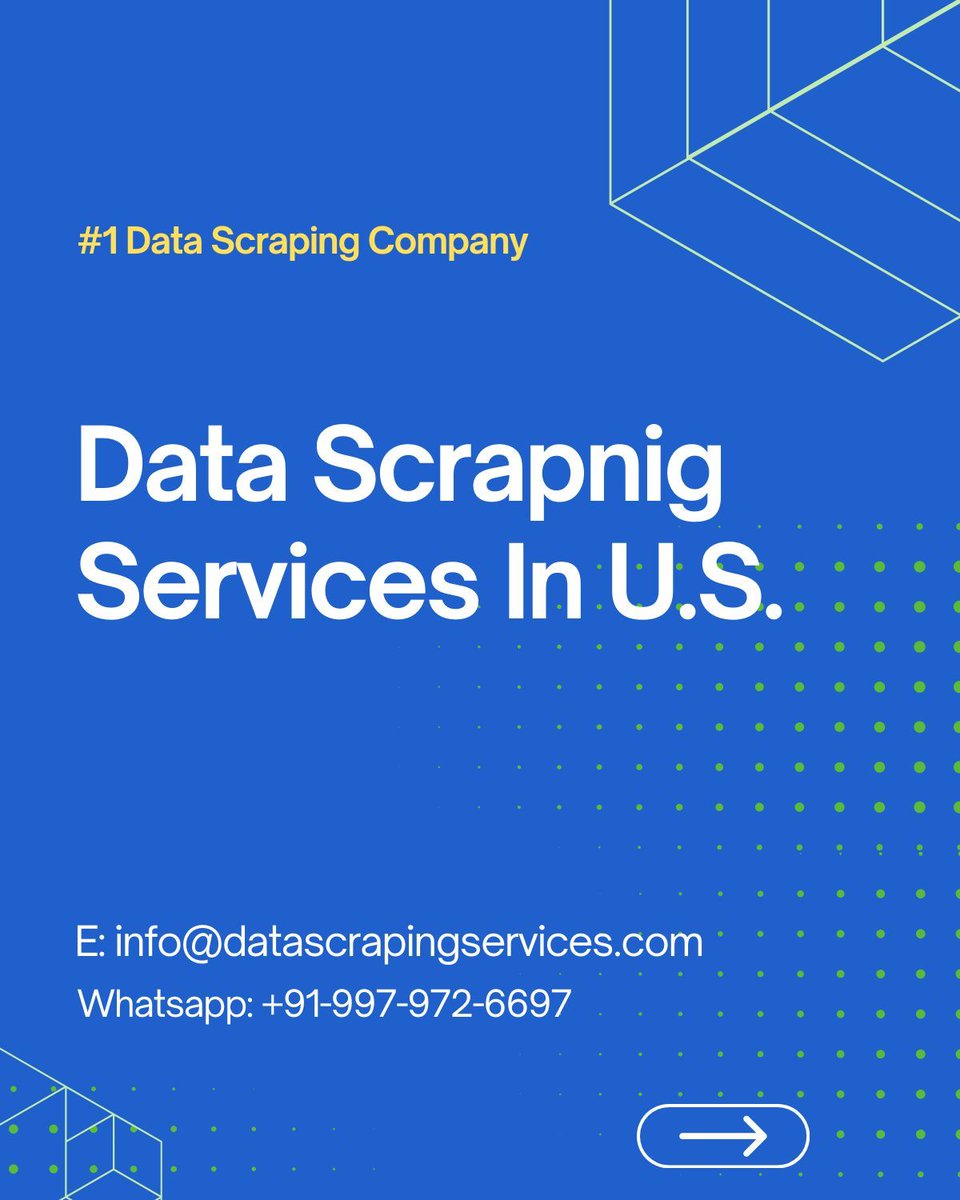 _datascraping's tweet image. Datascrapingservices.com is your trusted source for scalable data extraction solutions. We turn data challenges into growth opportunities so you can outshine your competition. Start transforming today. Contact info@datascrapingservices.com.  #TrustedDataSource #ScalableSolutions