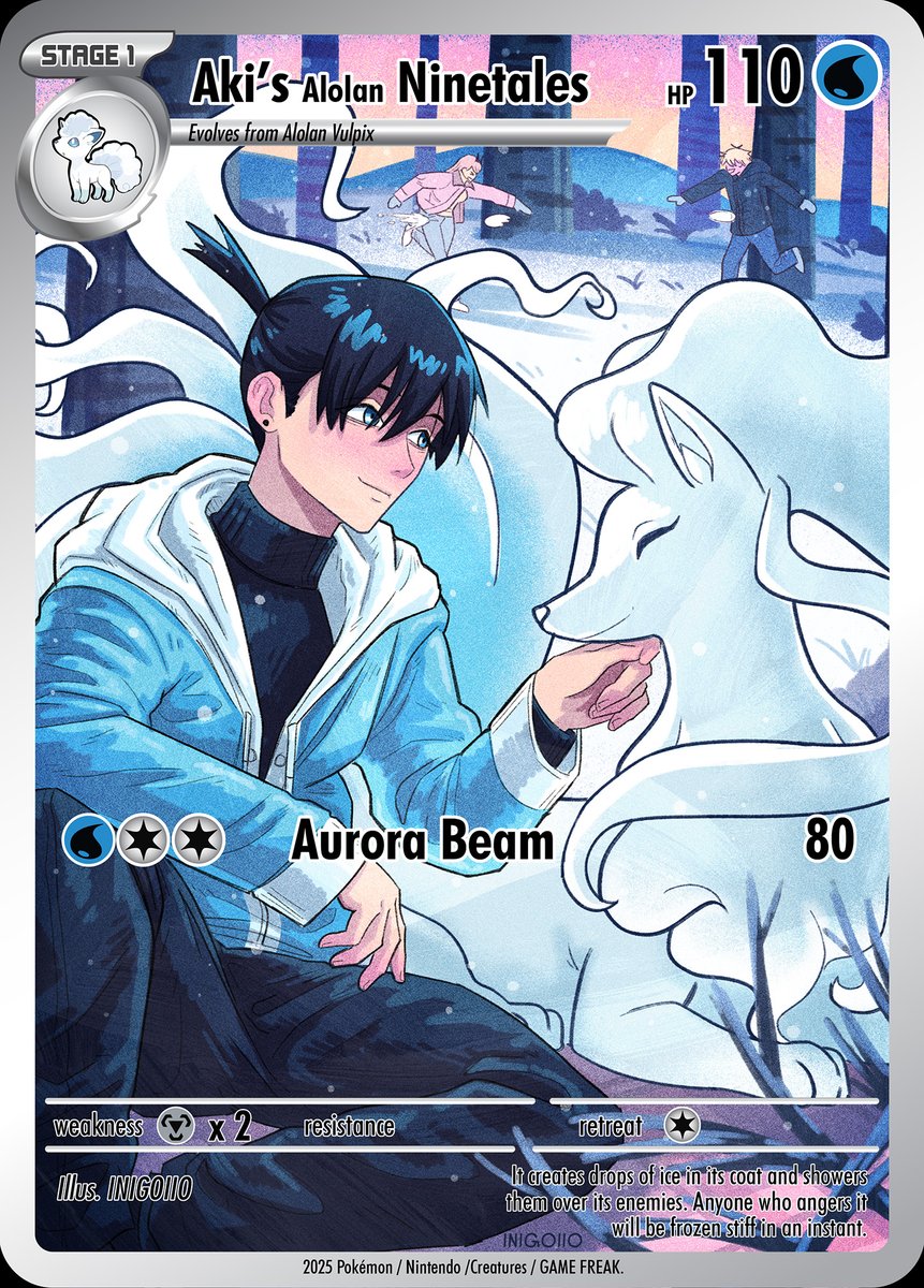 inigoiio's tweet image. A 🧵 with all my fan made Chainsaw Man (or other) Pokemon tcg cards.
I'll keep updating it and one day we´ll fill a deck with these cards
1/?