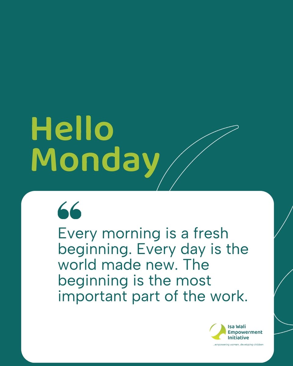 Every morning is a fresh beginning. Every day is the world made new. The beginning is the most important part of the work.

#MondayMotivation