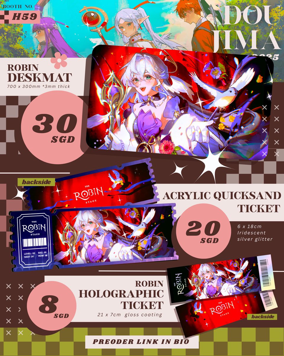 Hello sharing my (1/2) catalogue for DOUJIMA 2025!

Preoder is open until 6th May

Booth: CollabCanvas
Venue: Suntec Convention Centre
Date: 10-11th May

#doujimasg #doujimasg #doujima2025catalogue