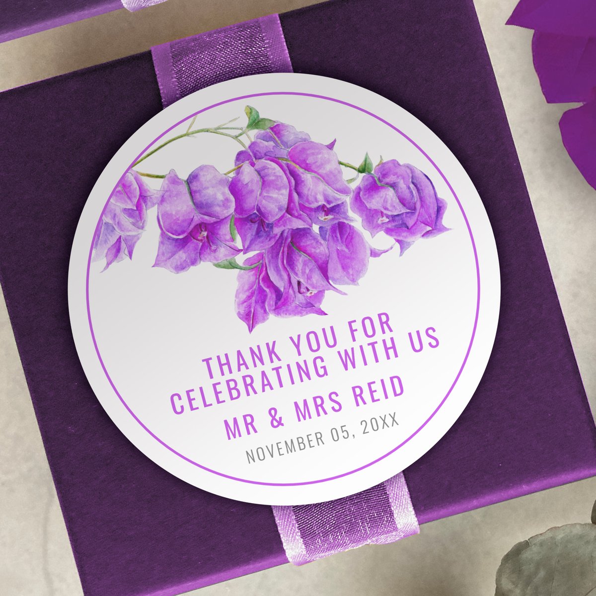 mylittleedenart's tweet image. Glam up your wedding favors and add a personalized touch with my bougainvillea purple watercolor wedding favor round stickers zazzle.com/bougainvillea_… via @zazzle #wedding #purplewedding #weddingstickers #sticker #favors
