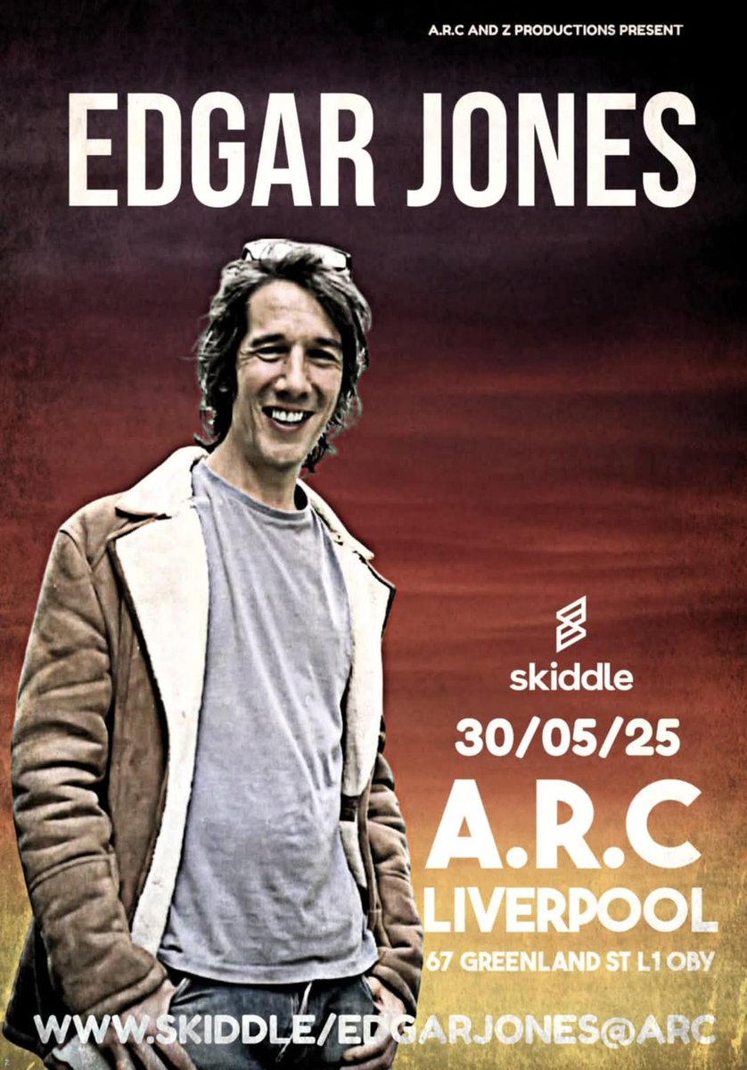 A.R.C @ Camp&Furnace Liverpool (@a_r_c_liverpool) on Twitter photo #ARCliverpool
30/05/25
<a href="/edgarsummertyme/">Edgar Summertyme Jones</a>
Ltd Tickets Now On-Sale
skiddle.com/whats-on/Liverā¦
@A_R_C_liverpool
67 Greenland Street
#Liverpool
L1 0BY #ARCliverpool
30/05/25
<a href="/edgarsummertyme/">Edgar Summertyme Jones</a>
Ltd Tickets Now On-Sale
skiddle.com/whats-on/Liverā¦
@A_R_C_liverpool
67 Greenland Street
#Liverpool
L1 0BY