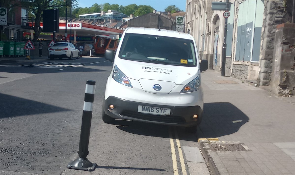 The pain has not yet entirely dried on the new Park Row cycle lane and already <a href="/BristolUni/">University of Bristol</a> is blocking it

Their students are at risk

Hard to find another  Bristol-based organisation with so many places to park legally

<a href="/David_on_a_bike/">Cllr David Wilcox</a> <a href="/EdPlowden/">Ed Plowden @edplowden.bsky.social</a> <a href="/BristolCycling/">Bristol 🧡 Cycling</a> <a href="/beardedjourno/">Martin Booth</a>