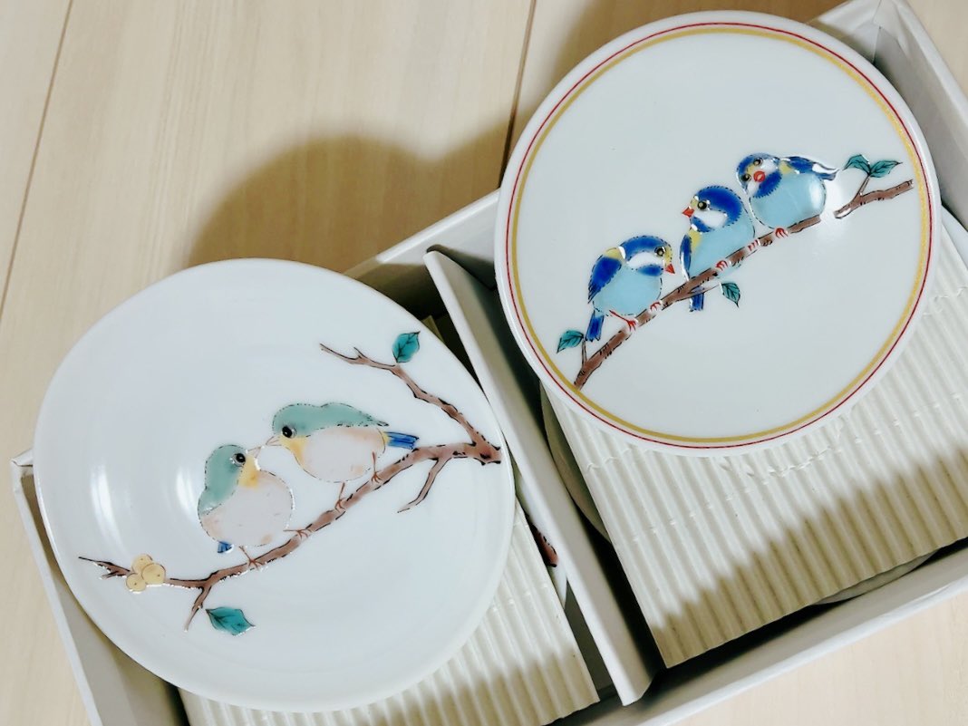 khk_msr's tweet photo. 陶器市へ行ったとき、鳥の絵の良いお皿をお迎えしました🕊️
ヤマガラが文鳥みたいで、つい･･！ https://t.co/Yz4ScdLH7z