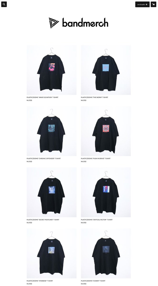 【𝗘𝗖】
𝗣𝗟𝗔𝗦𝗧𝗜𝗖𝗭𝗢𝗢𝗠𝗦 𝗔𝗥𝗧𝗪𝗢𝗥𝗞 𝗧-𝗦𝗛𝗜𝗥𝗧
bandmerch.stores.jp
※ 少数枚限定販売