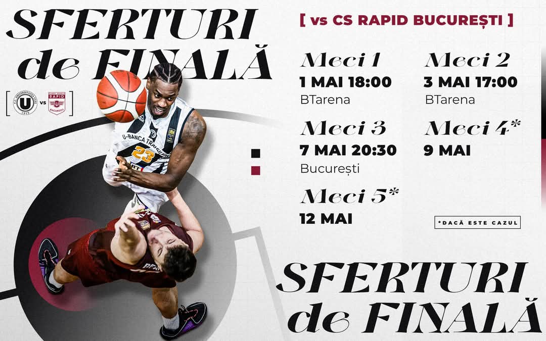 Play-off-ul e aproape 🔥 datele sunt confirmate ✅ 👉🏼 fanzone.u-bt.ro/bilete