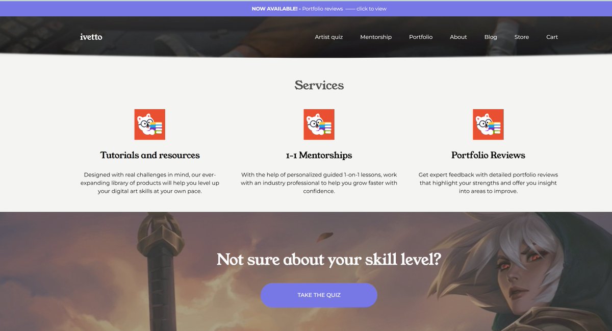 the new website is LIVE! 🥳ˎˊ˗⋆｡°✩⭐Now offering portfolio reviews too! ➜ ivetto.net