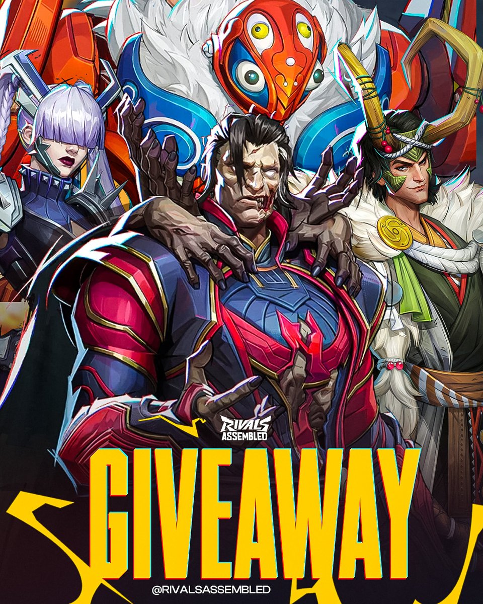 Marvel Rivals Intel (@rivalsassembled) on Twitter photo ‼️MARVEL RIVALS GIVEAWAY
Giving away ANY SKIN YOU WANT to 3 People:
👍Like + Retweet
🏃♂️Follow <a href="/RivalsAssembled/">Marvel Rivals Intel</a> + <a href="/FragPunkers/">FragPunk Intel</a>
💬 Comment which skin bundle you want!
📅Ends Friday May 2 ‼️MARVEL RIVALS GIVEAWAY
Giving away ANY SKIN YOU WANT to 3 People:
👍Like + Retweet
🏃♂️Follow <a href="/RivalsAssembled/">Marvel Rivals Intel</a> + <a href="/FragPunkers/">FragPunk Intel</a>
💬 Comment which skin bundle you want!
📅Ends Friday May 2