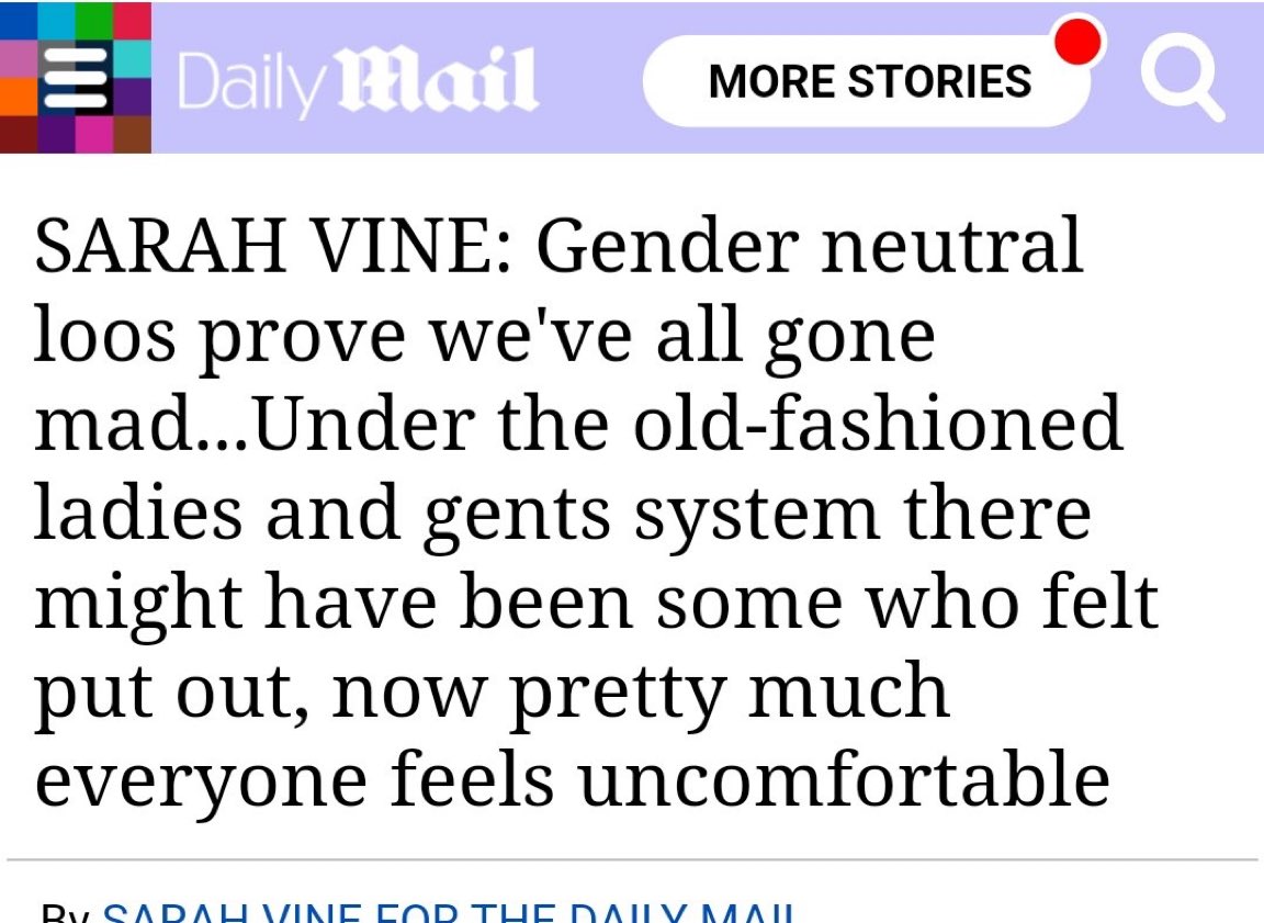 I wonder where Sarah Vine goes to the loo when she’s on a plane or train?