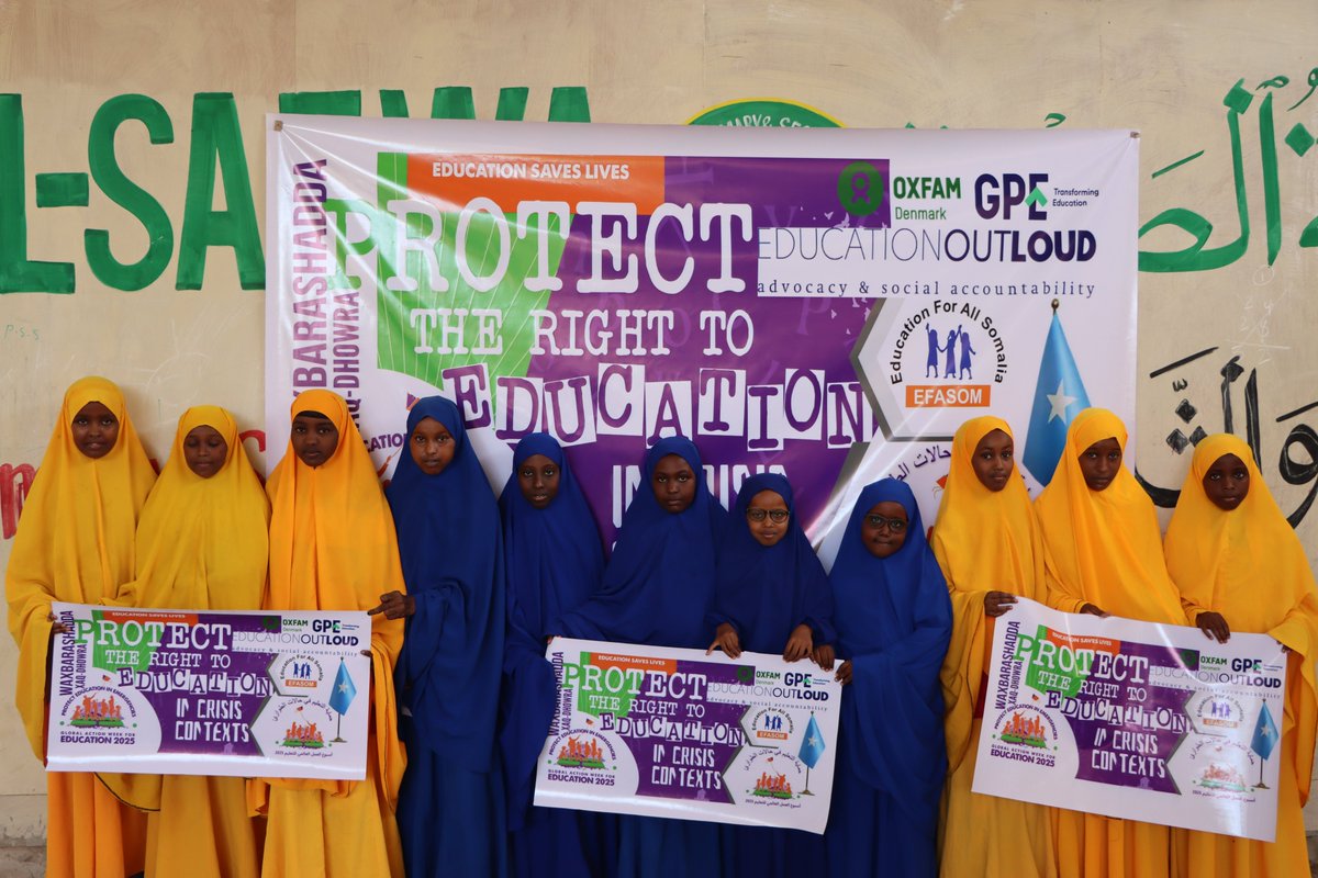 Today we launch the Global Action Week for Education 2025! Join us in advocating for the right to education in emergencies.
اليوم نُطلق أسبوع العمل العالمي من أجل التعليم 2025
انضموا إلينا للدفاع عن الحق في التعليم في حالات الطوارئ

Maanta waxaan bilaabaynaa Todobaadka Caalamiga
