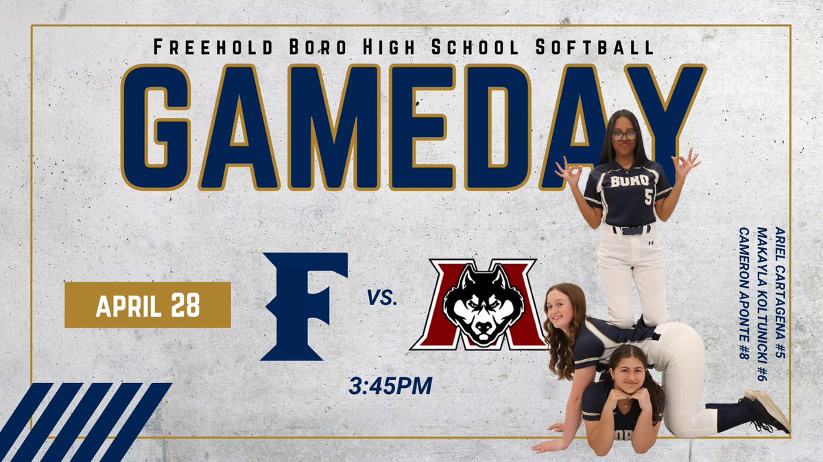 Freehold Boro High School Softball (@fb_softball24) on Twitter photo GAME DAY!
π₯ vs. Matawan
π Freehold High School
β° 3:45PM
#BoroPride <a href="/FBHSathletics/">Freehold Athletics</a> GAME DAY!
π₯ vs. Matawan
π Freehold High School
β° 3:45PM
#BoroPride <a href="/FBHSathletics/">Freehold Athletics</a>