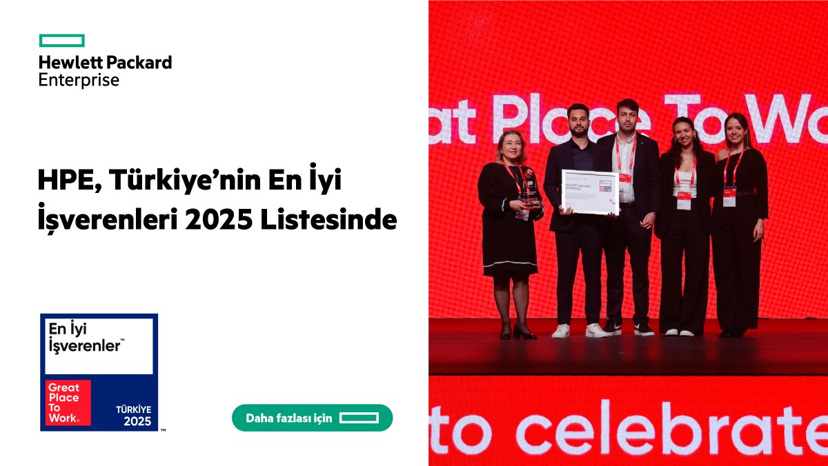 HPE, 100-249 çalışan sayısı kategorisinde "Türkiye'nin en iyi iş verenleri" sıralamasında 9. oldu! 🎉

İşyerimizdeki mükemmel deneyimimiz, bize bu değerli ödülü kazandırdı. Bu başarıya katkı sağlayan tüm ekibimize sonsuz teşekkürler! 🙌🏼🏆

Daha fazlası için: