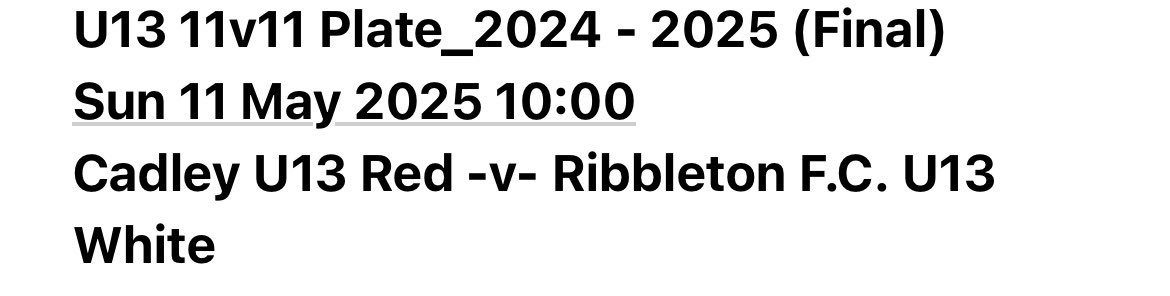Save the date 📆
Our u13s finals have been confirmed!