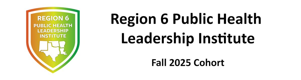 Region6PHTC's tweet image. Fall 2025 Region 6 Public Health Leadership Institute (R6-PHLI) applications are now open!

Apply here: tulane.co1.qualtrics.com/jfe/form/SV_1F…

Apps will be accepted until 6/1/25 or until the cohort is filled. Have Qs? Email r6leadership@tulane.edu.

#LeadershipInstitute #PublicHealth #PHTCN