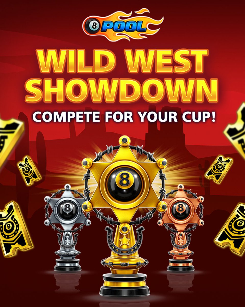 Flashback: #WildWest Season ends April 30! 🌵

🏆 Join the #SeasonShowdown TODAY for your chance to win an exclusive Cup!

Learn More » mcgam.es/y3snue

#8BallPool