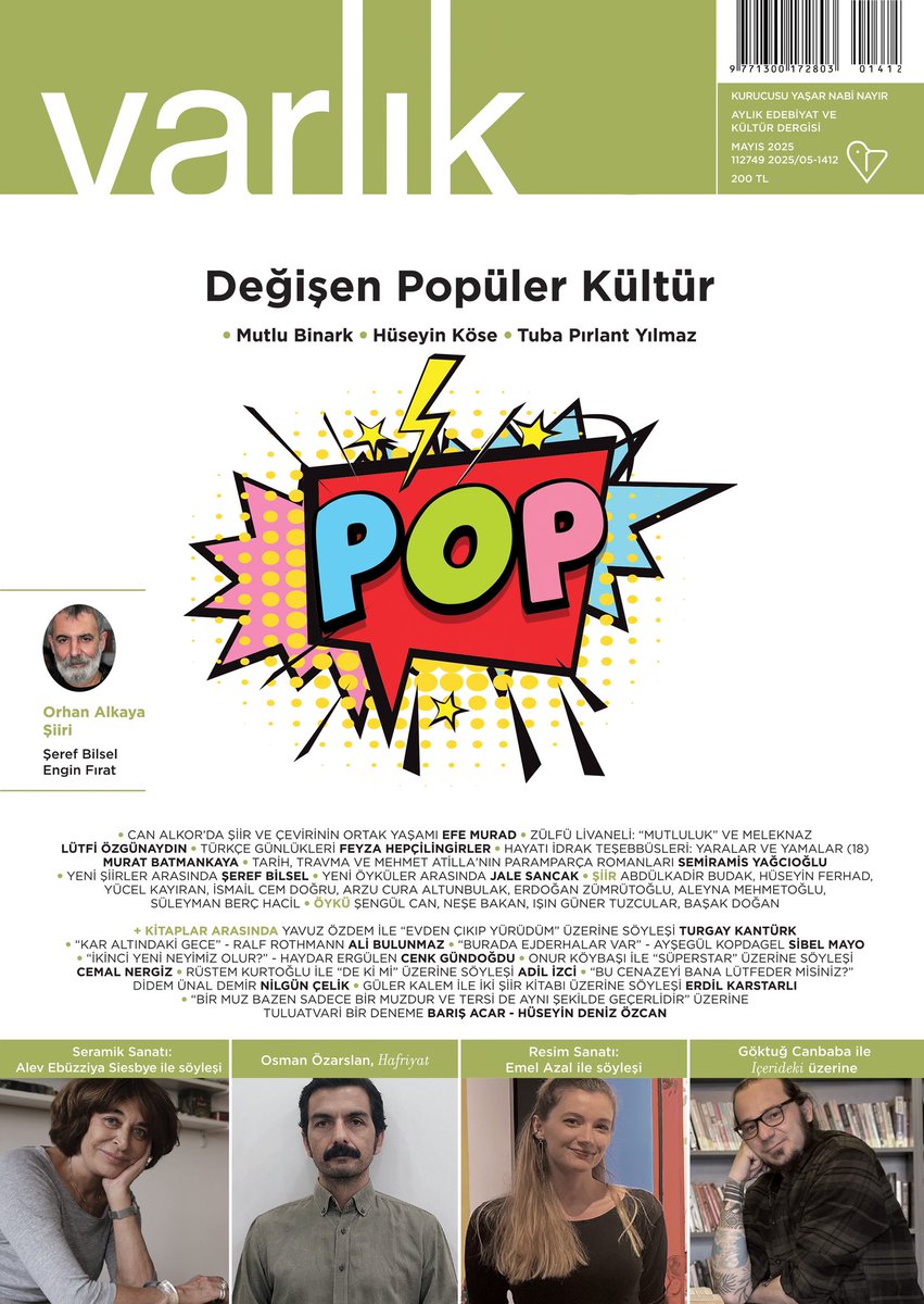 onur koybasi (@onurkoybasi) on Twitter photo Varlık Mayıs 2025 sayısında Süperstar var !
Cemal Nergiz’le Süperstar kitabım üzerine harika bir röportaj gerçekleştirdik. Hem kitap hem çok daha başka konular üzerine oldukça samimi bir sohbet oldu.
Varlık dergisinin bu sayısını kaçırmayın derim.
<a href="/varlikyayinlari/">Varlık Yayınları</a>
<a href="/160inciKM/">160. Kilometre</a> Varlık Mayıs 2025 sayısında Süperstar var !
Cemal Nergiz’le Süperstar kitabım üzerine harika bir röportaj gerçekleştirdik. Hem kitap hem çok daha başka konular üzerine oldukça samimi bir sohbet oldu.
Varlık dergisinin bu sayısını kaçırmayın derim.
<a href="/varlikyayinlari/">Varlık Yayınları</a>
<a href="/160inciKM/">160. Kilometre</a>