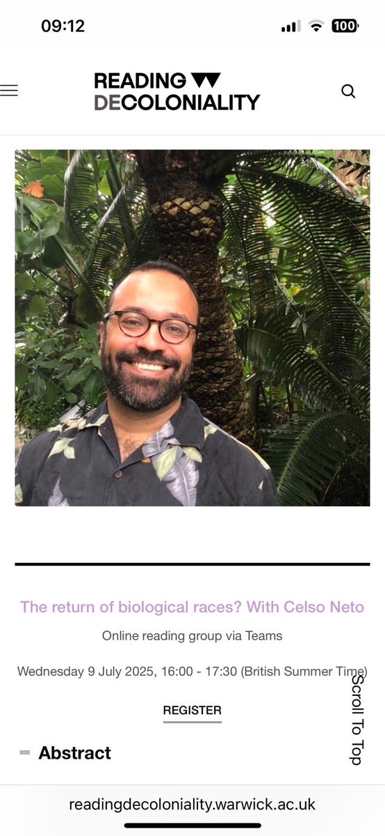 nadeendakkak's tweet image. Join us on 7 May and 9 July for two upcoming Reading Decoloniality sessions @DecolonialWG with Bharti Arora and Celso Neto.
Register here: readingdecoloniality.warwick.ac.uk/join/