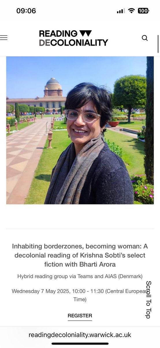 nadeendakkak's tweet image. Join us on 7 May and 9 July for two upcoming Reading Decoloniality sessions @DecolonialWG with Bharti Arora and Celso Neto.
Register here: readingdecoloniality.warwick.ac.uk/join/