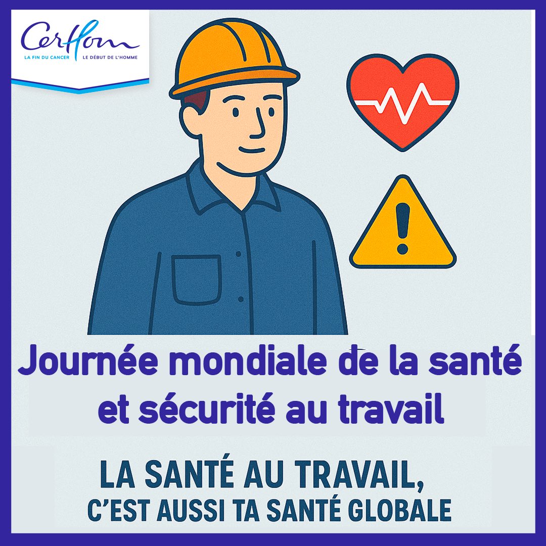 28 avril – Journée mondiale de la santé au travail
Prévenir les risques pro, c’est aussi prévenir pour soi :
Stress 😰, douleurs ⚡, santé mentale 🧠…
Les hommes aussi doivent consulter et parler.
#SantéMasculine #SantéAuTravail #CerHom
