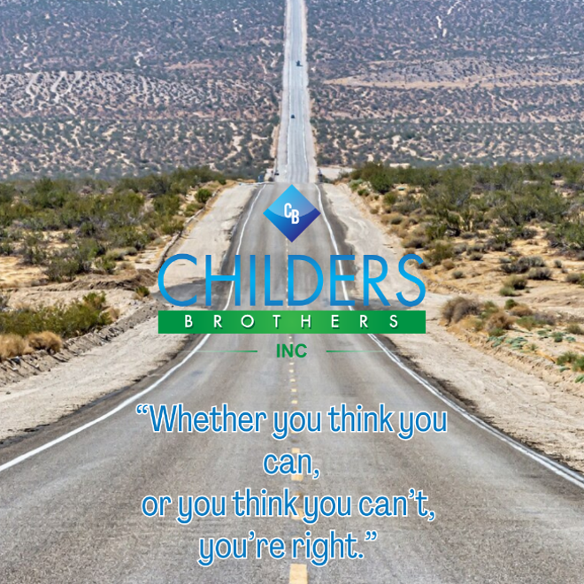 ChildersBrother's tweet photo. “Whether you think you can, or you think you can’t—you’re right.” – Henry Ford

Belief shapes achievement. Build a confident mindset and overcome any challenge. #MindsetMatters #ThinkPositive #ChildersBrothers #MondayMotivation https://t.co/XWOJMVjchW