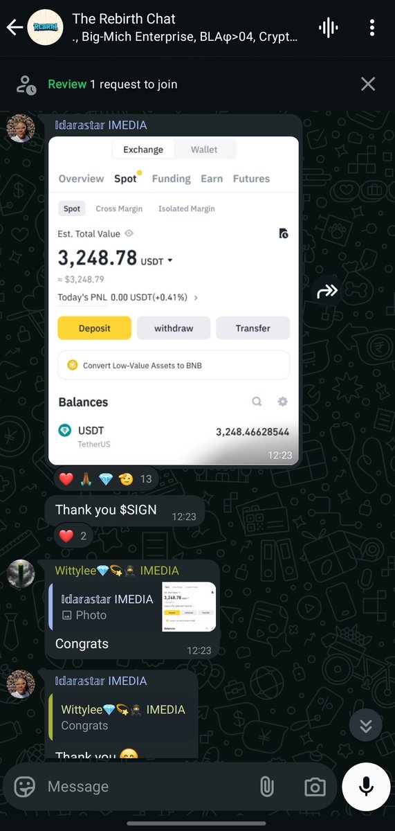 BillionAireSon 🛡️ (@_billionaireson) on Twitter photo Over $13,000 Win on $SIGN from <a href="/TheRebirth5000/">The Rebirth</a> community.
Congratulations to <a href="/_AstaCrypt/">𝐀𝐒𝐓𝐀 🧑🌾</a> <a href="/Xcelenzz/">Unyime-obong Oton</a> & <a href="/ZamooreFavour/">𝐈𝐃𝐀𝐑𝐀𝐒𝐓𝐀𝐑 🧬</a>
No airdrop goes by without the community winning. Over $13,000 Win on $SIGN from <a href="/TheRebirth5000/">The Rebirth</a> community.
Congratulations to <a href="/_AstaCrypt/">𝐀𝐒𝐓𝐀 🧑🌾</a> <a href="/Xcelenzz/">Unyime-obong Oton</a> & <a href="/ZamooreFavour/">𝐈𝐃𝐀𝐑𝐀𝐒𝐓𝐀𝐑 🧬</a>
No airdrop goes by without the community winning.