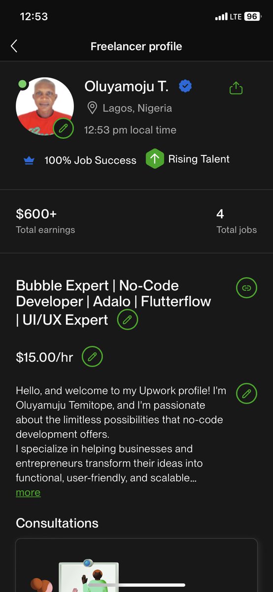 techwithnimmy's tweet image. I remember when I panicked after losing my Upwork badge due to inconsistent job applications. Thanks to @Finaltoucch guidance, I got back on track — and now I’ve regained my Talent badge! Next goal: Top Rated!
#Upwork #FreelanceLife #CareerGrowth #SuccessStory #Motivation