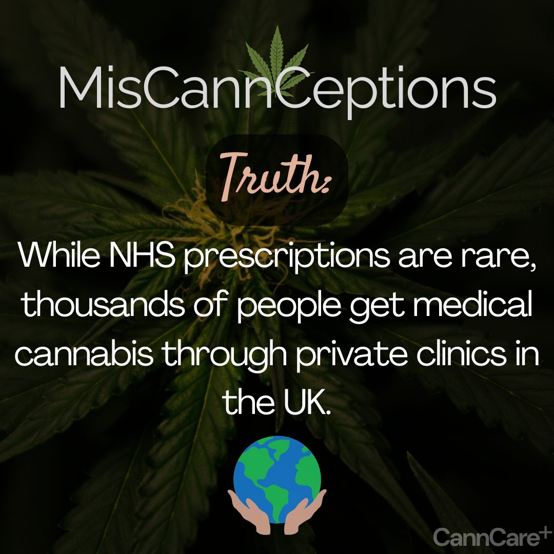 CannCareUK's tweet image. And we&apos;re back!

Most people are under the common MisCannCeption that few patients qualify for a medical cannabis prescription here in the UK. Not so. There may be less than 100,000 patients, but numbers continue to grow – via private clinics.

 #medical #cannabis #misconceptions