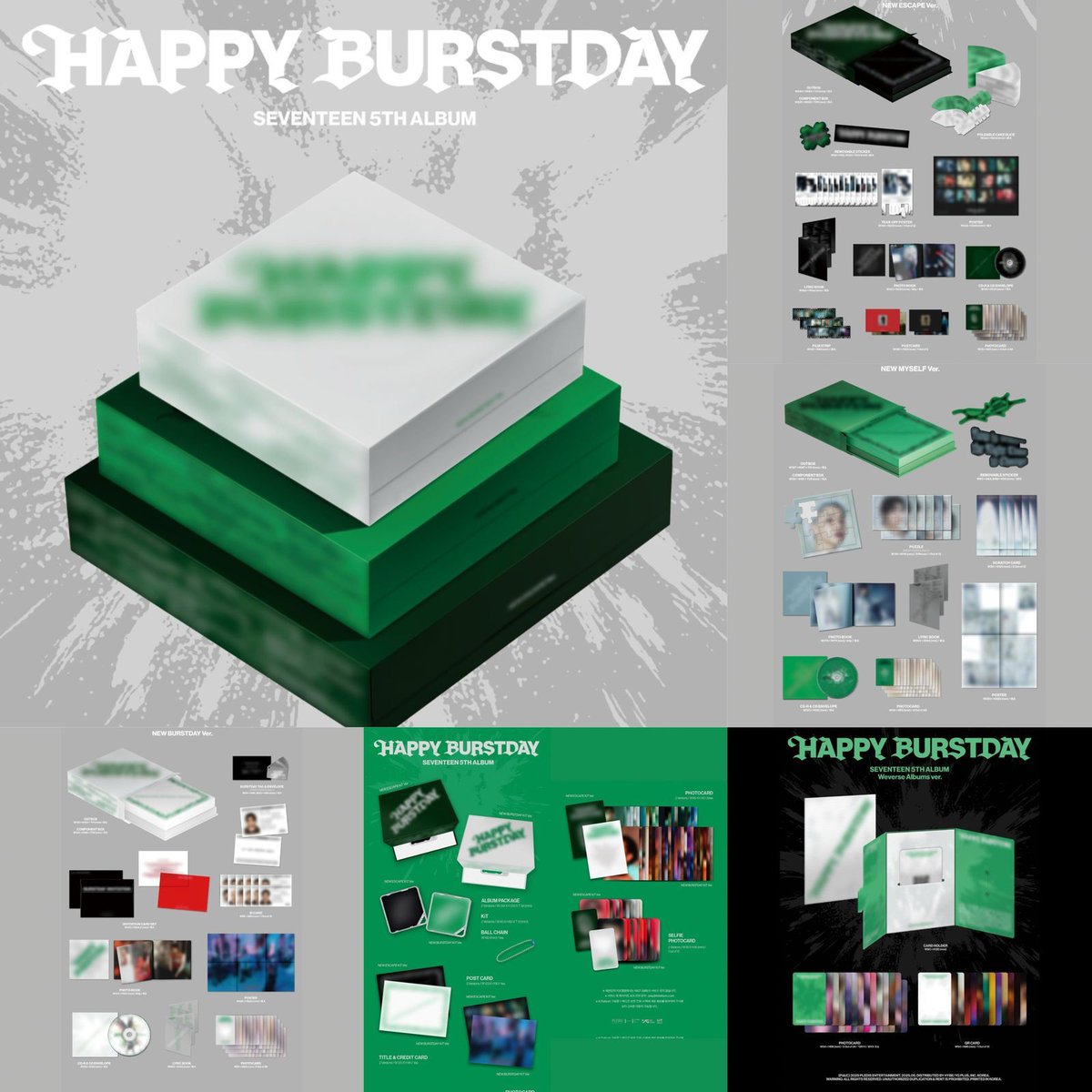 gostarlight_'s tweet photo. [PRE ORDER SEVENTEEN 5TH ALBUM 'HAPPY BURSTDAY']

- Kit random 330k dp 250k est 250gr
- ⁠Kit set 640k dp 450k est 500gr
- ⁠weverse ver 175k dp 100k est 100 gr
- ⁠random 360k dp 250k est 500gr
- ⁠set 1.020k dp 750k est 1,1kg https://t.co/zbZiiWvDu9