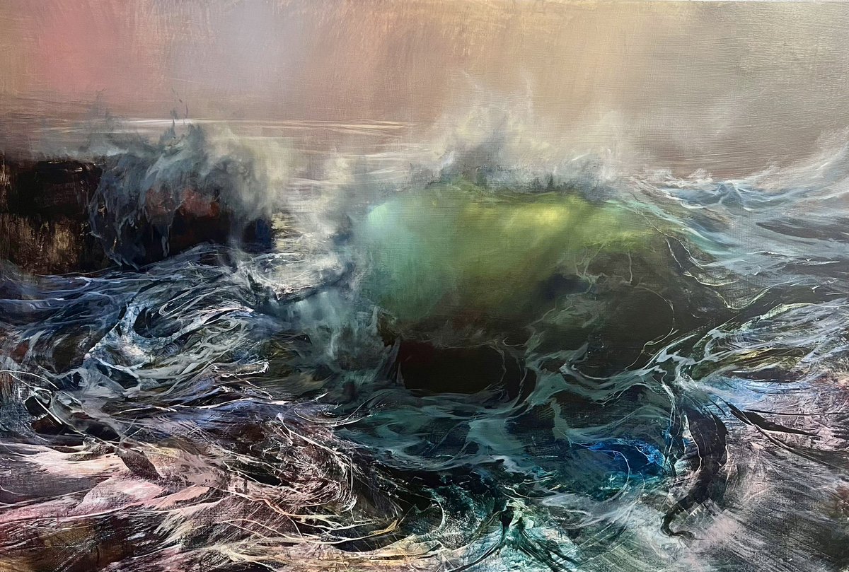 Autumn Tides, 122cm x 152cm.
One of a series of large sea paintings I’ve been working on over the last few years. Available currently from the studio here in Elphin.