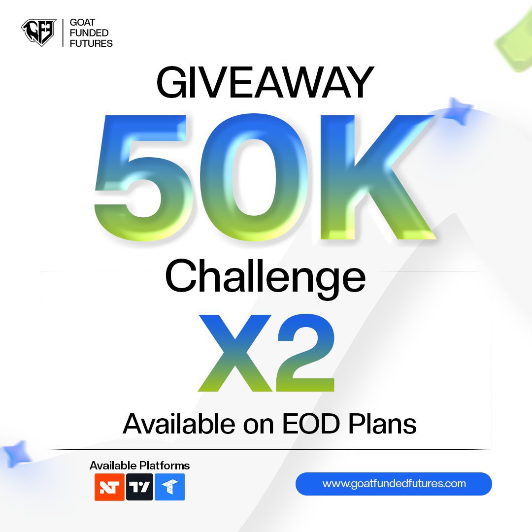 Raja (@mrraja1326) on Twitter photo ⚡️100k #giveaway account ⚡️
▫️follow <a href="/GFFutures/">Goat Funded Futures</a> & <a href="/EdwardXLreal/">Edward XL | CEO of GoatFundedTrader</a>
▫️Like , Rt , & tag 3 traders ⚡️100k #giveaway account ⚡️
▫️follow <a href="/GFFutures/">Goat Funded Futures</a> & <a href="/EdwardXLreal/">Edward XL | CEO of GoatFundedTrader</a>
▫️Like , Rt , & tag 3 traders
