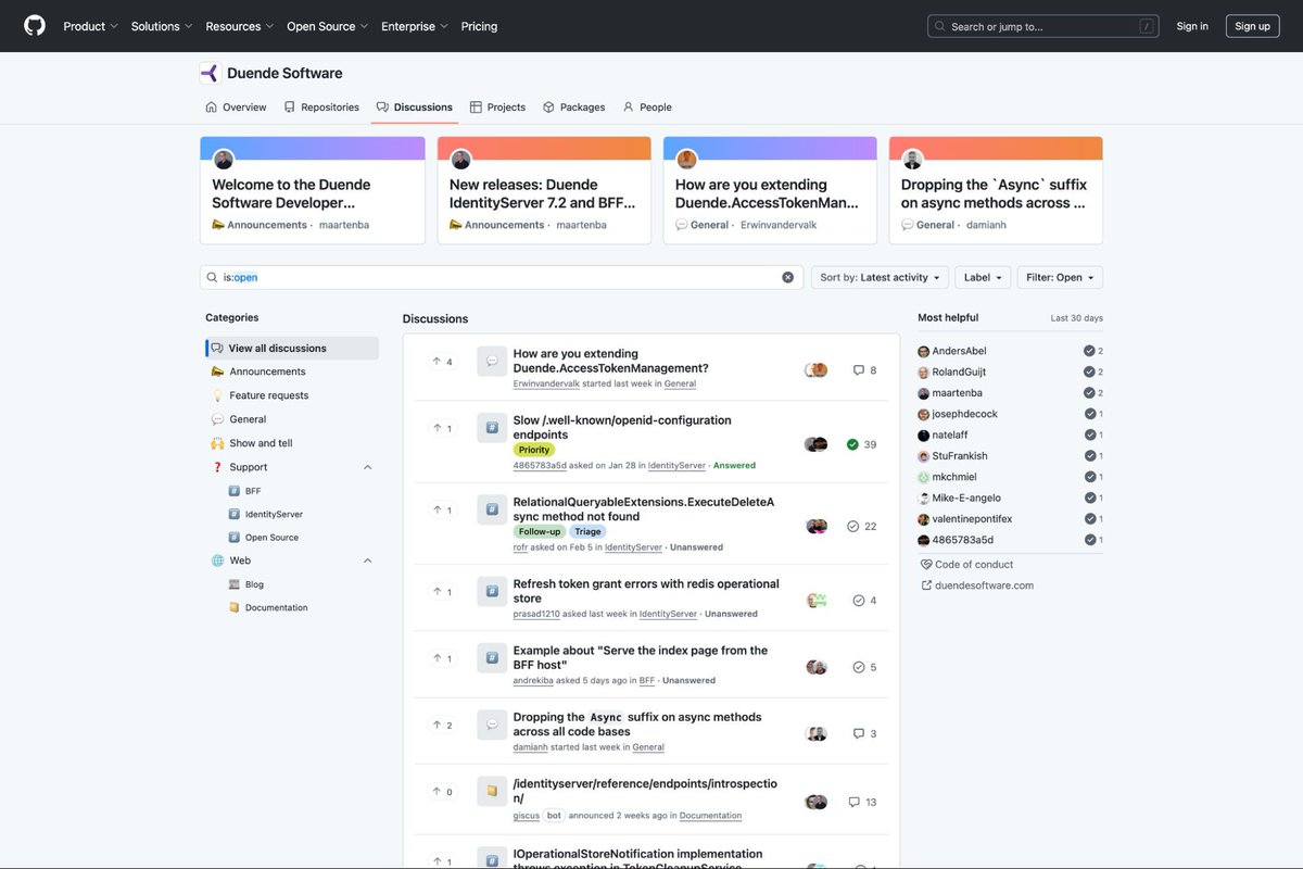 Introducing the Duende Developer Community (and a new documentation site!)

🏘️ Community: connect with peers around #identityserver, #bff, #oidc, and more!
📝 New docs: fresh design, new topics, dark mode, ...

Learn more on our blog 👉 duende.link/1uiro2d #dotnet #security