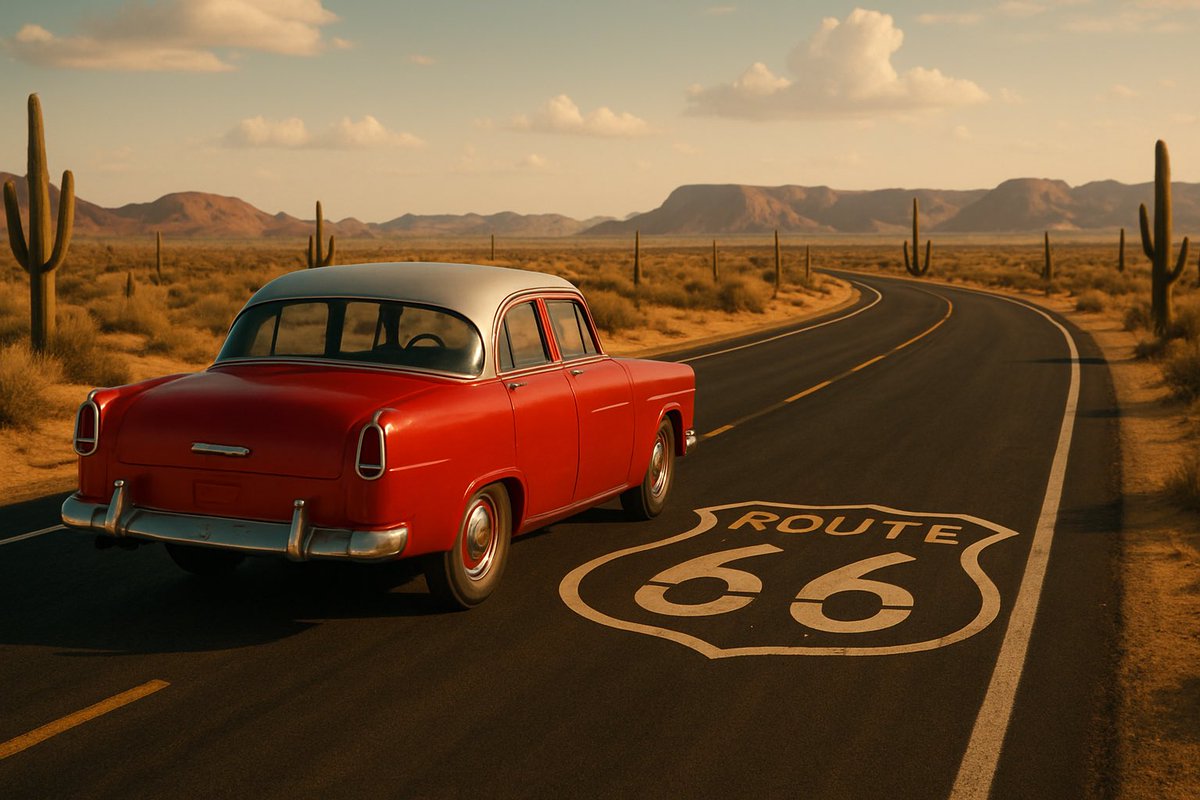 frankrizz's tweet image. #oldcar #route66 #AiArt #ChatGPT