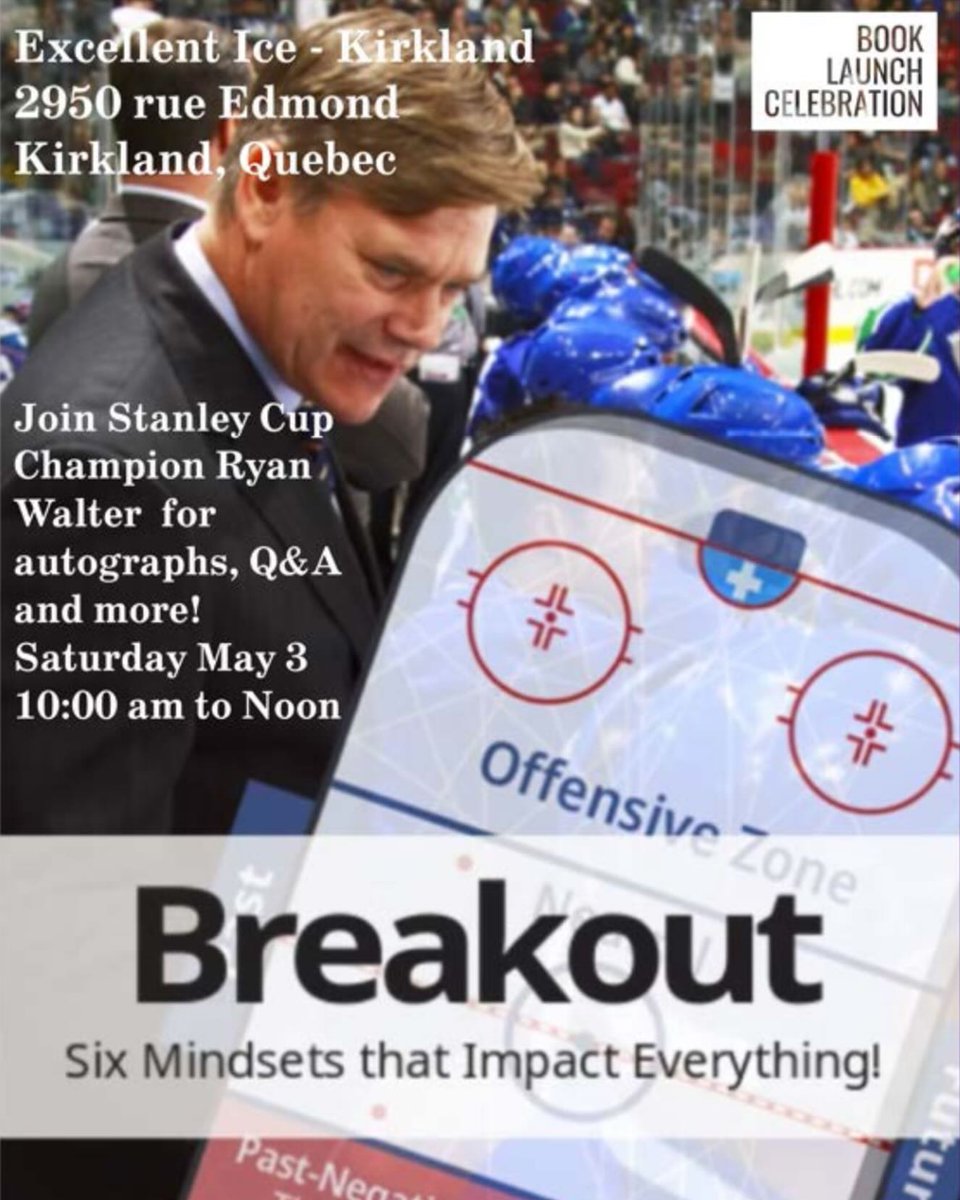 For all those in the Montreal area, join our good friend Ryan Walter for his book launch, Breakout, this Saturday!