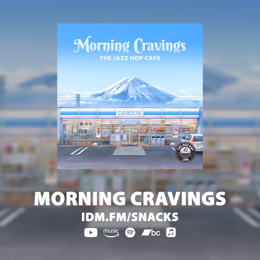 🗻 morning cravings. 

What are you buying from the konbini? 

Streaming now across platforms idm.fm/snacks 

#jazzhopcafe #mountfuji #anime #lofi