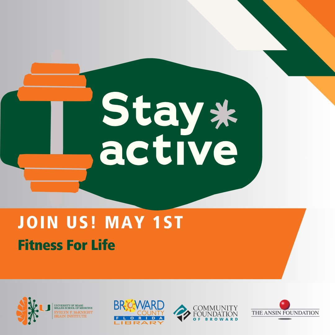 UMiami McKnight Brain Institute (@umiamimbi) on Twitter photo JOIN us Thursday at Broward West Regional library for a lunch and learn! discussing the science of fitness so you can keep your brain Aging Like a Pro🧠 <a href="/UMiamiNeuro/">UMiami Neurology</a> @UmiamiMedicine JOIN us Thursday at Broward West Regional library for a lunch and learn! discussing the science of fitness so you can keep your brain Aging Like a Pro🧠 <a href="/UMiamiNeuro/">UMiami Neurology</a> @UmiamiMedicine