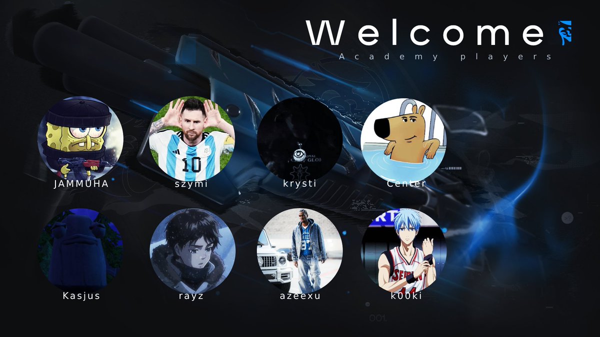 Welcome New Players 🥳 

Today we would like to introduce you to our 8 New Academy Players with incredible potential 😎

🇫🇷 | <a href="/jammuhafn/">JAMMUHA611</a>
🇵🇱 | <a href="/szymifnbr/">szymi</a>
🇵🇱 | @kryzeexu
🇵🇱 | <a href="/Center1313/">Center</a>
🇵🇱 | <a href="/Kasjusfn/">Kasjus</a>
🇵🇱 | <a href="/rayzfn__/">rayz</a>
🇵🇱 | <a href="/azeexu/">azeexu</a>
🇵🇱 | <a href="/k00kifnbr/">k00ki</a>

Greet them with warm applause 👏