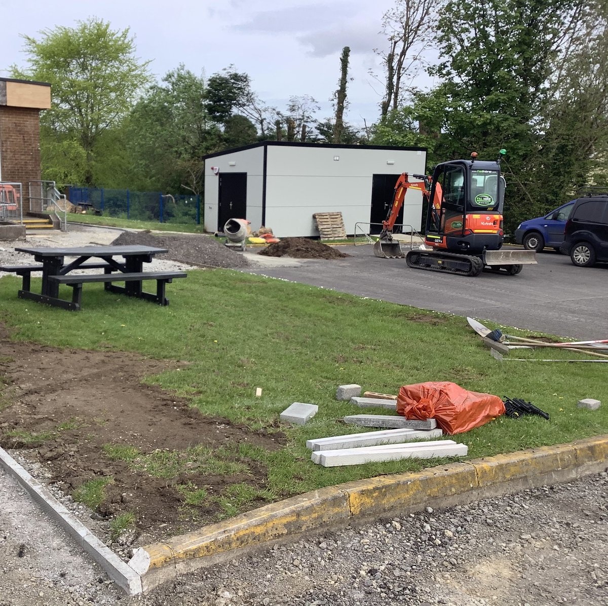 Another busy day as work continues on upgrading our playground. All the inconvenience will be worth it when work is completed!