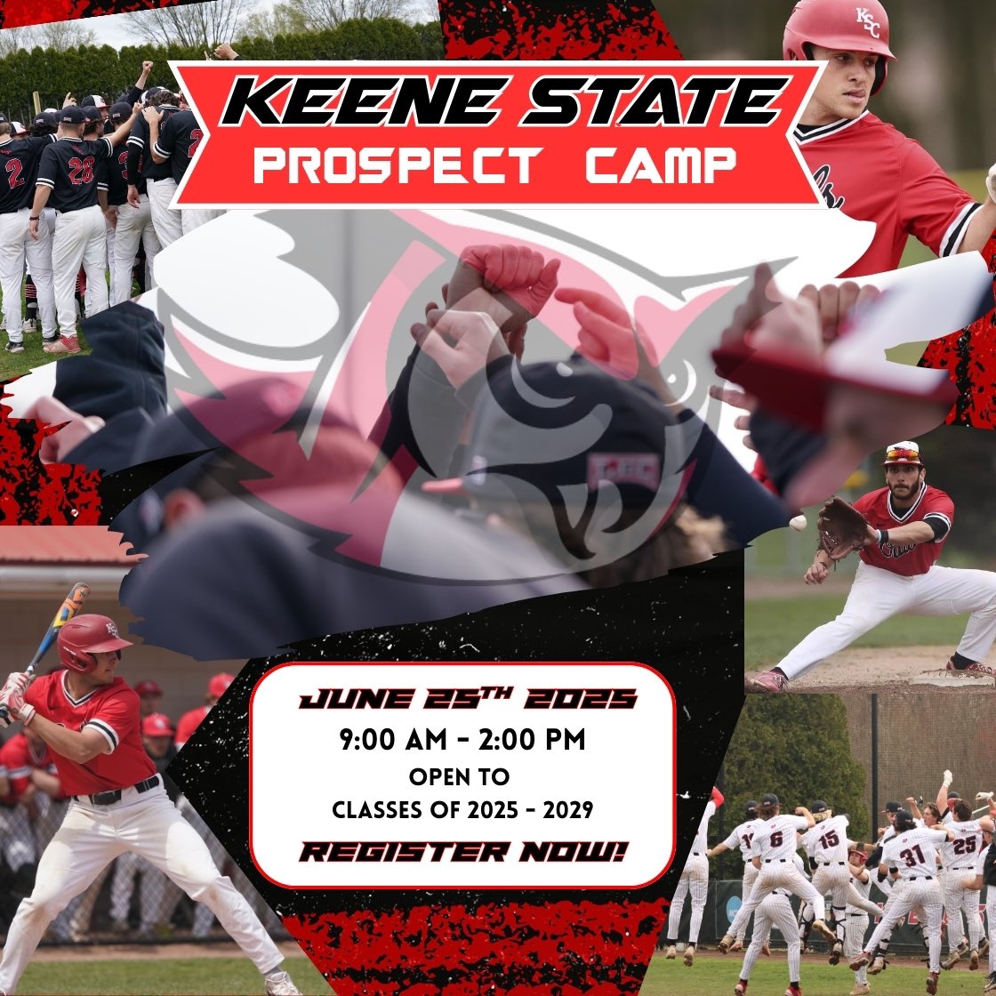 Tim Lunn (@tdlunn93) on Twitter photo 🚨 Join us for our summer prospect camp!!
📅 June 25th | 📍 Owl Athletic Complex
If you want to join what we are building, this is a great opportunity to showcase yourself to the <a href="/KSCBaseball/">Keene State Baseball</a> coaches.
Register now while you can!
🔗 tinyurl.com/4fsy3yc2
#ExpectMore 🚨 Join us for our summer prospect camp!!
📅 June 25th | 📍 Owl Athletic Complex
If you want to join what we are building, this is a great opportunity to showcase yourself to the <a href="/KSCBaseball/">Keene State Baseball</a> coaches.
Register now while you can!
🔗 tinyurl.com/4fsy3yc2
#ExpectMore