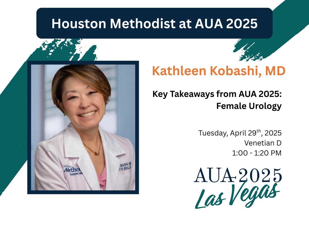 Houston Methodist Urology and Residency Program (@hmethodisturo) on Twitter photo Join <a href="/KKseattle/">Kathleen Kobashi</a> at #AUA25 tomorrow presenting, "Key Takeaways from AUA 2025: Female Urology"
🕑 1:00 - 1:20 PM
🗺️ Venetian D
<a href="/AmerUrological/">Amer. Urol. Assn.</a> Join <a href="/KKseattle/">Kathleen Kobashi</a> at #AUA25 tomorrow presenting, "Key Takeaways from AUA 2025: Female Urology"
🕑 1:00 - 1:20 PM
🗺️ Venetian D
<a href="/AmerUrological/">Amer. Urol. Assn.</a>