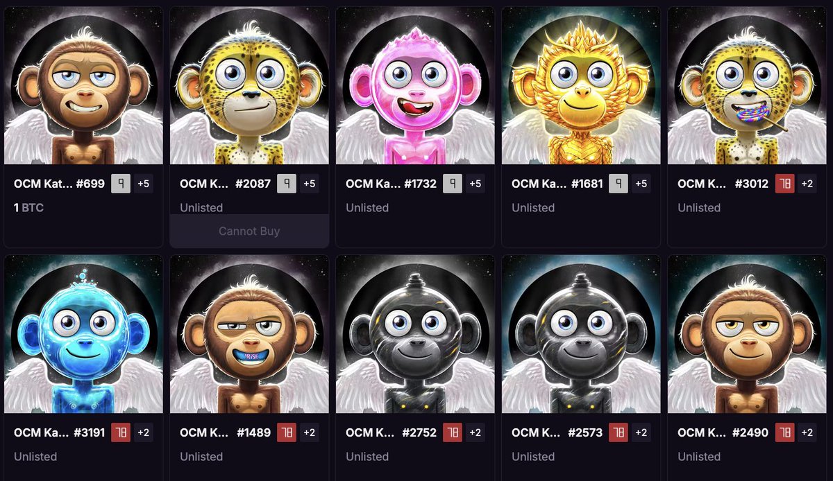 Rares are moving.   

The 'Soaring Eclipse' trait (Katoshi Prime, 0.8%) is instantly recognizable and an OCM classic.

Art on Bitcoin 🔥