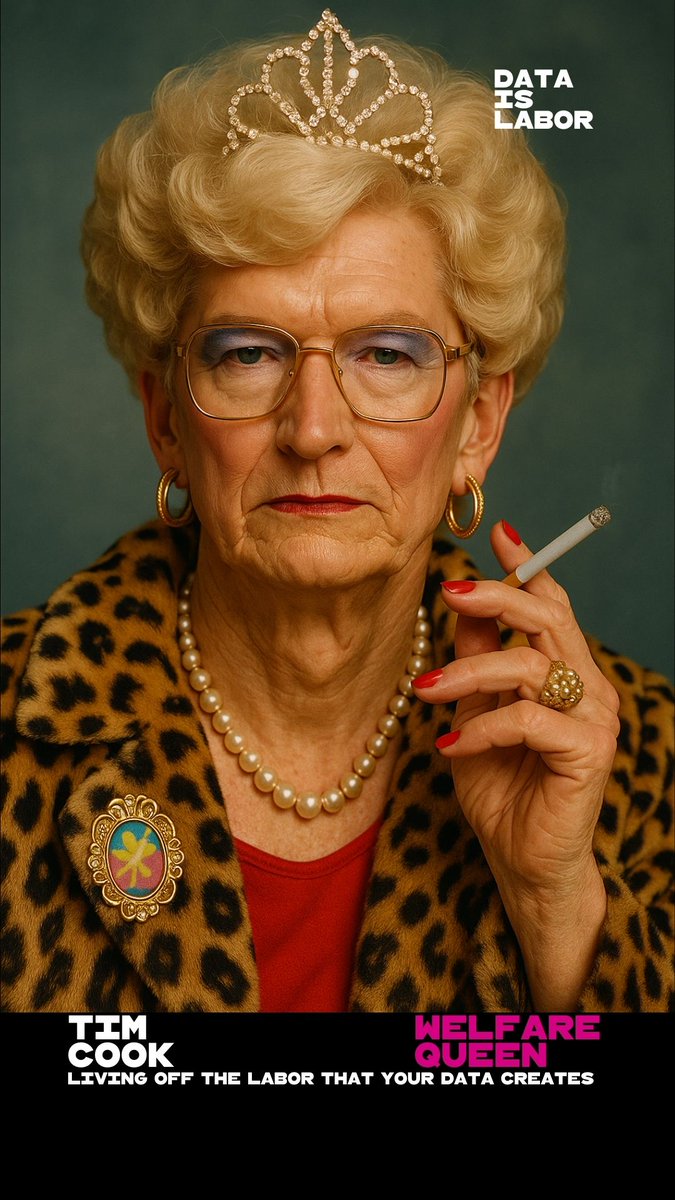 JFKii's tweet image. Tim Cook is a Corporate Welfare Queen. Can you recognize a real #WelfareQueen when you see one?

#dataislabor  - DataIsLabor.com