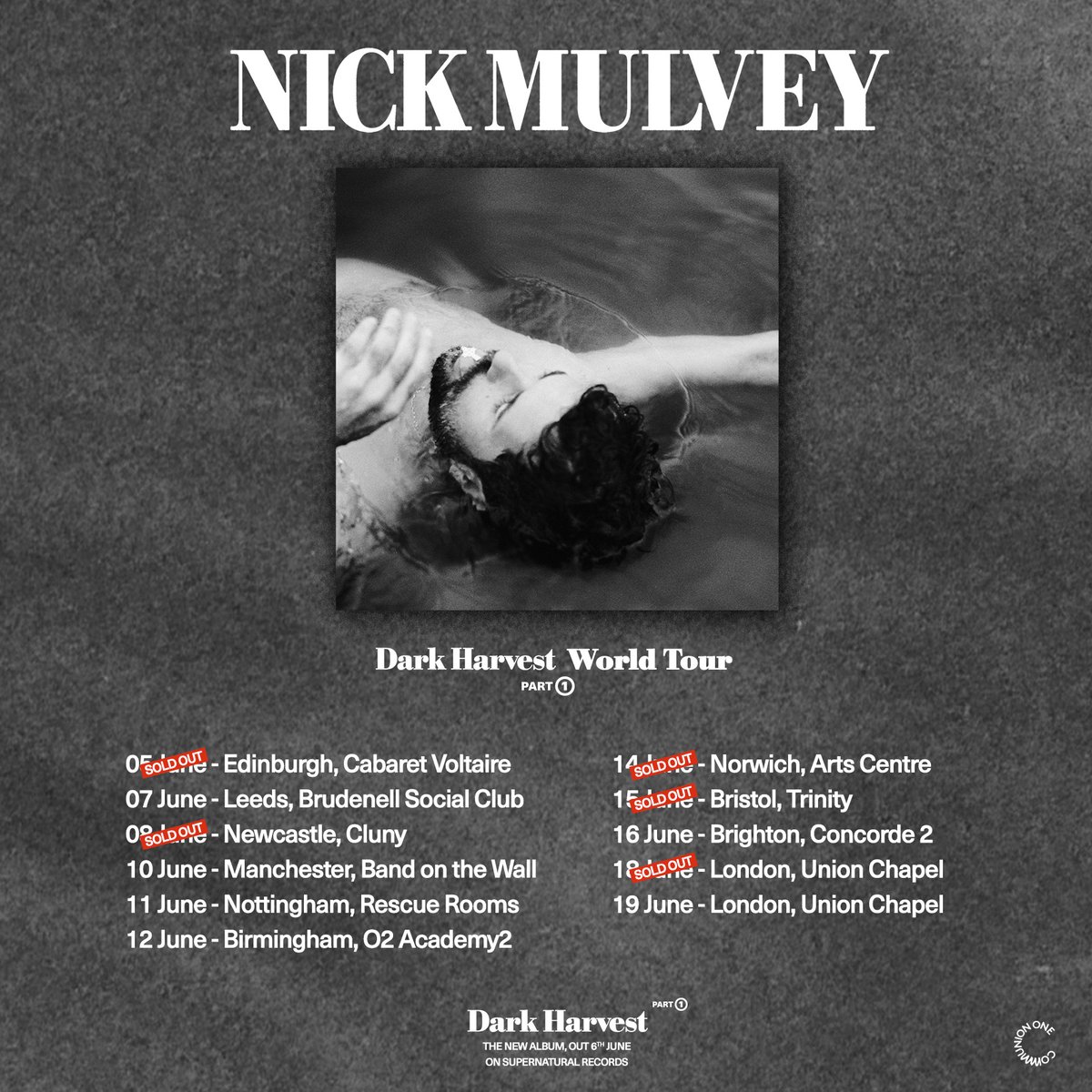 Union Chapel London (@unionchapeluk) on Twitter photo Only a handful of tickets remain for Nick Mulvey's Thursday 19 June London show at unionchapel.org.uk/venue/whats-on…
Wed 18 June show now sold out, so don't miss your chance to witness the Dark Harvest World Tour.
<a href="/nickmulveymusic/">Nick Mulvey</a> Only a handful of tickets remain for Nick Mulvey's Thursday 19 June London show at unionchapel.org.uk/venue/whats-on…
Wed 18 June show now sold out, so don't miss your chance to witness the Dark Harvest World Tour.
<a href="/nickmulveymusic/">Nick Mulvey</a>