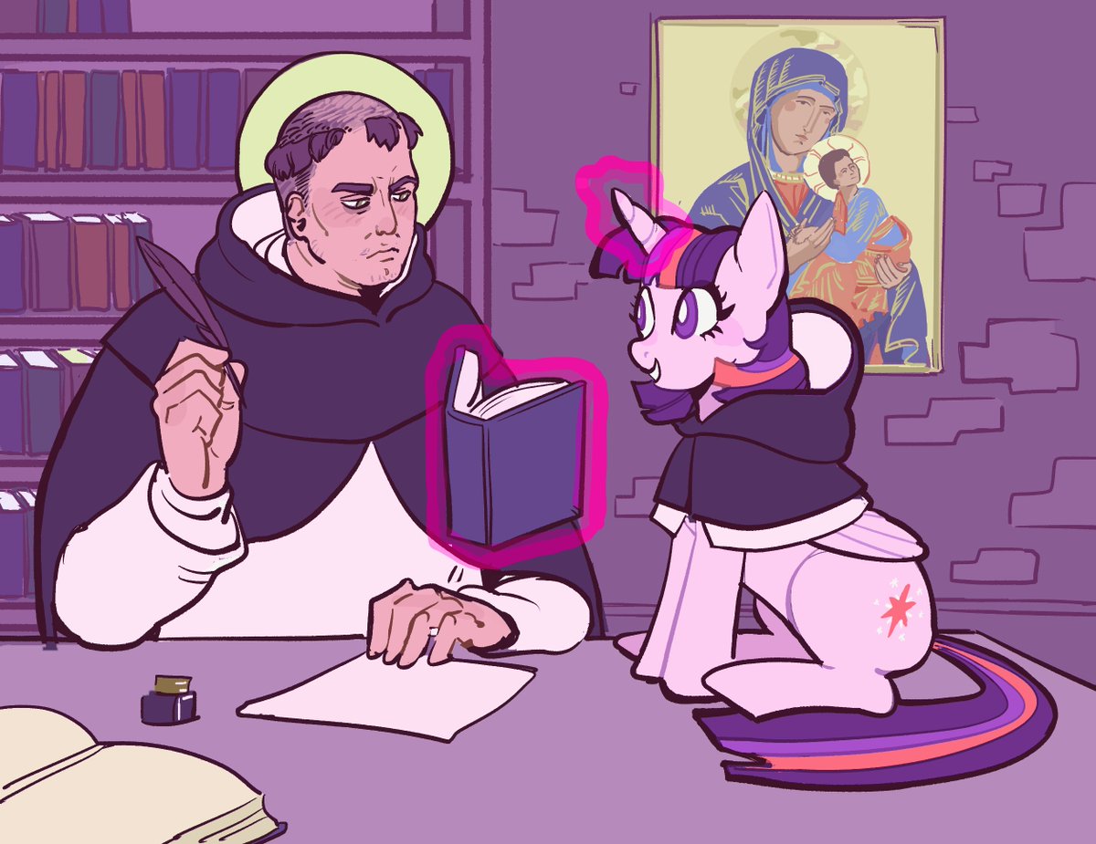 Thomas Aquinas: I am very fond of my very studious and wise collaborator Twilight Sparkle