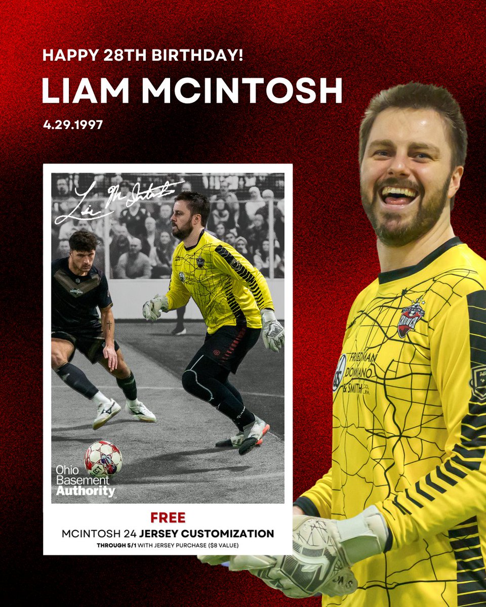 Wishing a happy birthday to goalkeeper Liam McIntosh!

Liam, who played his collegiate soccer at John Carroll, has been with the Crunch for the past five seasons. He has appeared in 25 games (11 starts), and has accumulated 148 saves, two assists, .701 save %, and a team-leading