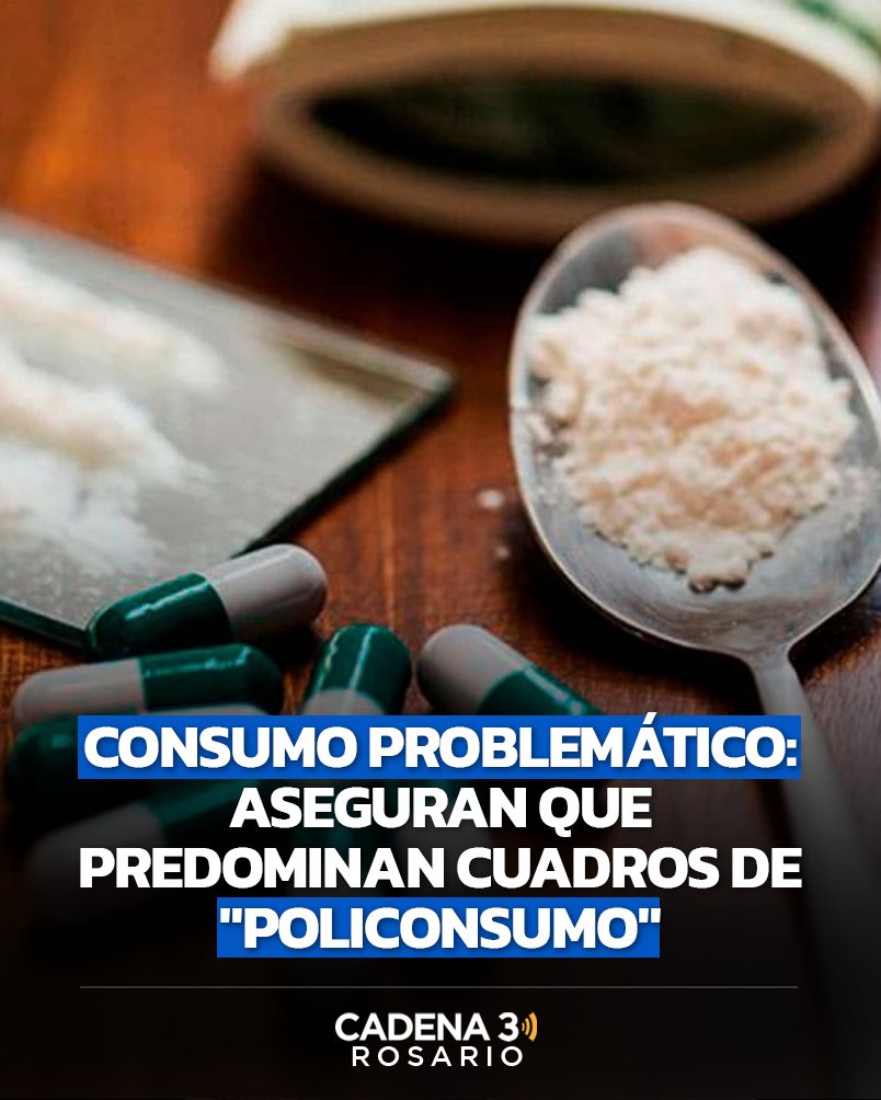Luciano Sciarra, titular de Aprecod, señaló en el móvil de Siempre Juntos, por Cadena 3 Rosario, que predominan los "casos de policonsumo", especialmente entre jóvenes de 20 a 35 años, donde preocupa el uso excesivo de sustancias durante los fines de semana.