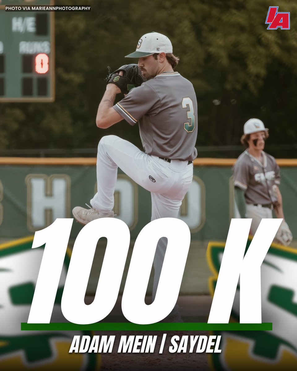 ⛽️ 1⃣0⃣0⃣➕ STRIKEOUT CLUB RETURNER ⛽️

<a href="/adammein18/">Adam Mein</a> - <a href="/Saydel_Baseball/">Saydel Baseball</a> 🦅

#IAbaseball X #iahsbsb