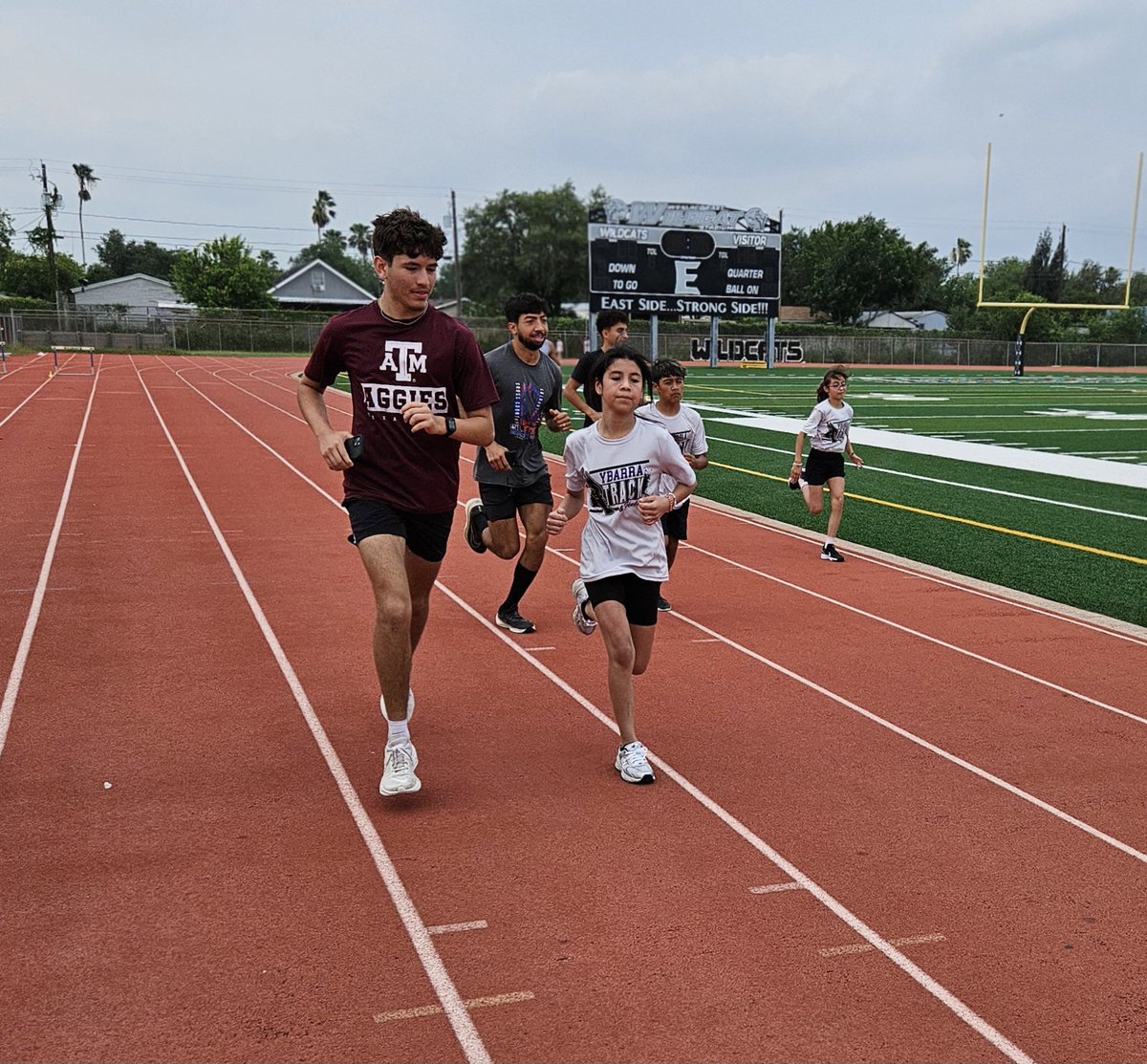 Our boys had a great time helping Ybarra Elementary (one of our feeder schools) as they prepared for their track meet.