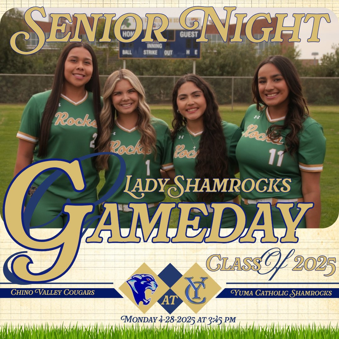 Kodi Leigh (@kodi5_softball) on Twitter photo Senior Night !!! Come out and show your love for our class of 2025 Lady Shamrocks
<a href="/ByronJarred/">Byron Jarred Lackey</a> <a href="/928nxtlvlmedia/">Francisco Dominguez</a> <a href="/Coach_Ochoa8/">Erick Ochoa</a> Senior Night !!! Come out and show your love for our class of 2025 Lady Shamrocks
<a href="/ByronJarred/">Byron Jarred Lackey</a> <a href="/928nxtlvlmedia/">Francisco Dominguez</a> <a href="/Coach_Ochoa8/">Erick Ochoa</a>