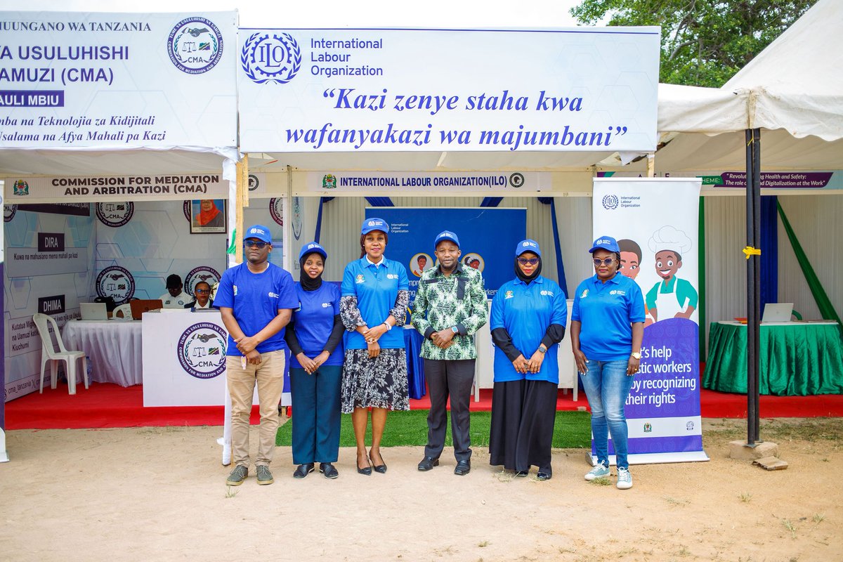 ILO Dar (@ilodaressalaam) on Twitter photo Today in Singida, the <a href="/ilo/">International Labour Organization</a> 🇹🇿 raised its voice for domestic workers at the #OSHDay celebrations.
Safer workplaces must include private homes where millions work daily.
Decent work. Safe work. For all.
#WorldOSHDay #SafeWorkTZ #DomesticWorkers #ILO #OSH2025 Today in Singida, the <a href="/ilo/">International Labour Organization</a> 🇹🇿 raised its voice for domestic workers at the #OSHDay celebrations.
Safer workplaces must include private homes where millions work daily.
Decent work. Safe work. For all.
#WorldOSHDay #SafeWorkTZ #DomesticWorkers #ILO #OSH2025