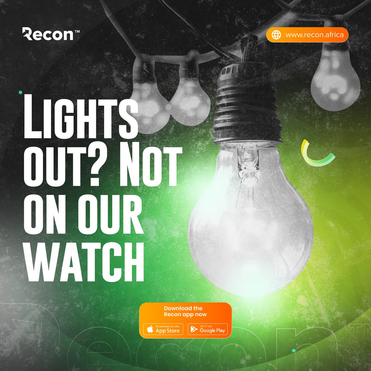 Stay connected!
Stay powered!!
Stay with Recon!!

Download the Redon app now and power your homes in a flash

Get app👉🏽 recon.africa